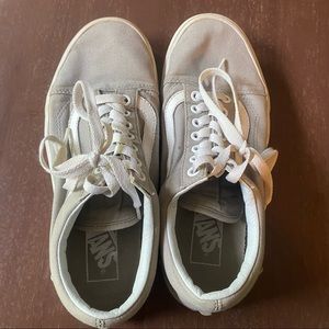 True grey Old Skool Vans, women size 8